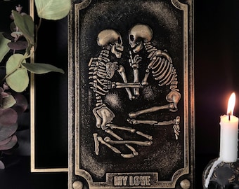 Gothic Lovers Box | Tarot Card Box | 3D Printed Gothic Jewellery Box | Goth Gift for Her | Dark Aesthetic Storage