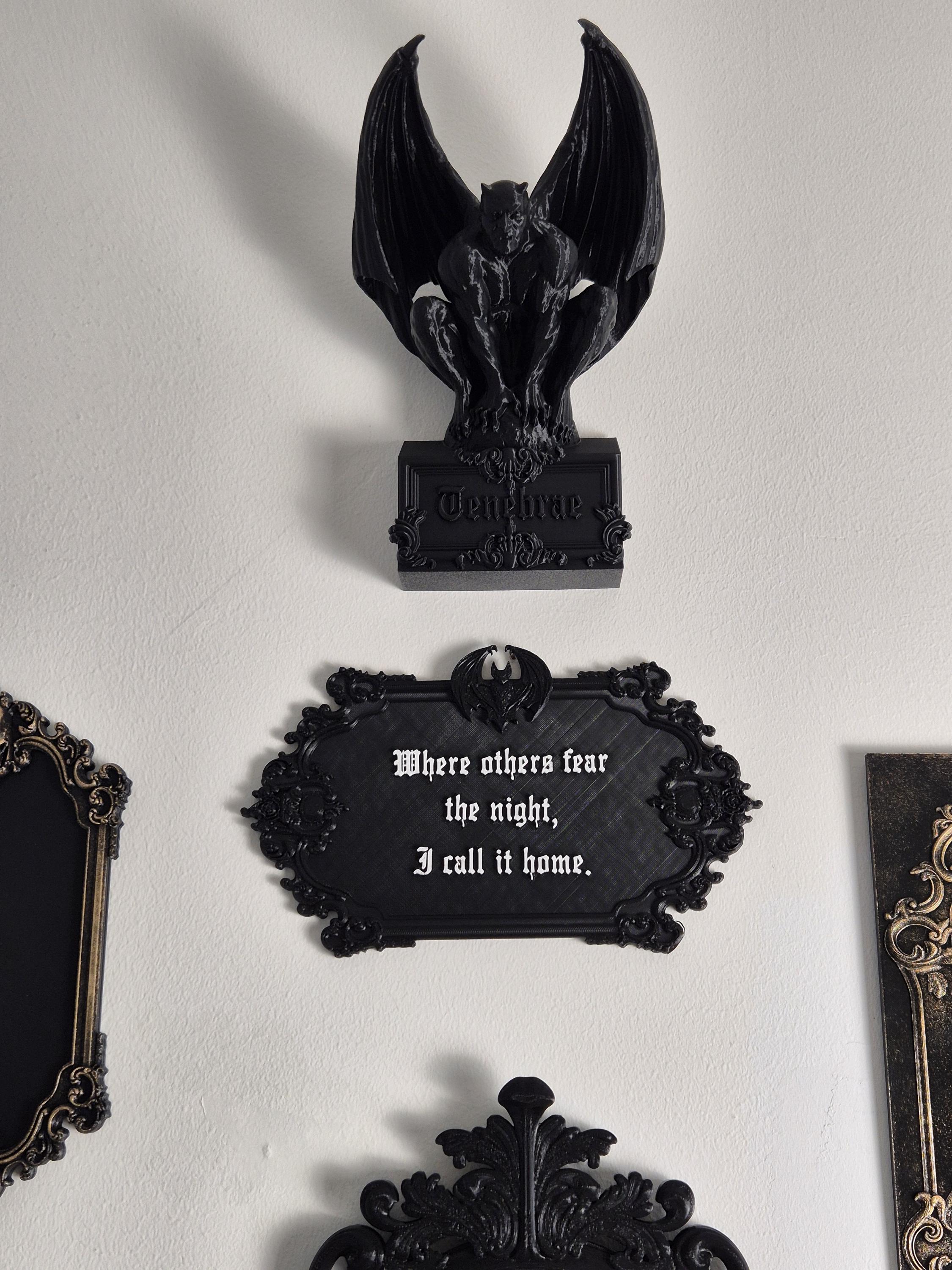 Gothic Wall Art Vampire Plaque | Victorian Gothic Home Decor | 3D ...