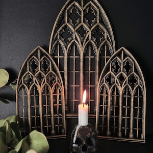 Gothic Window "Santa Lucia", Cathedral Arch Window, Medieval Church Window, Gothic Wall Decoration, Wall Hanging, 3D-PRINTED