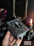 Gothic Raven Casket Jewelry Box, Poe Inspired Ring Box, Victorian Gothic Wedding Ring Holder, 3D-printed Goth Gift product logo