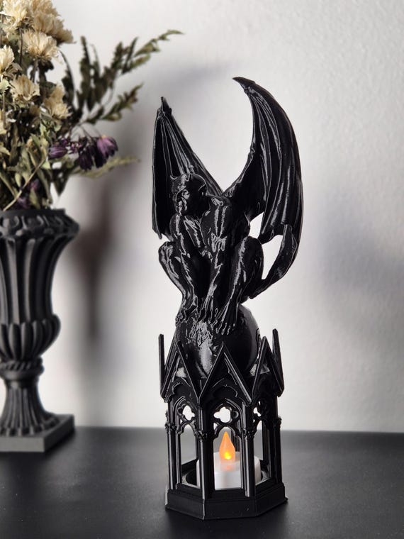 Gothic Gargoyle Tealight Holder | Demon & Devil Statue | Vampire