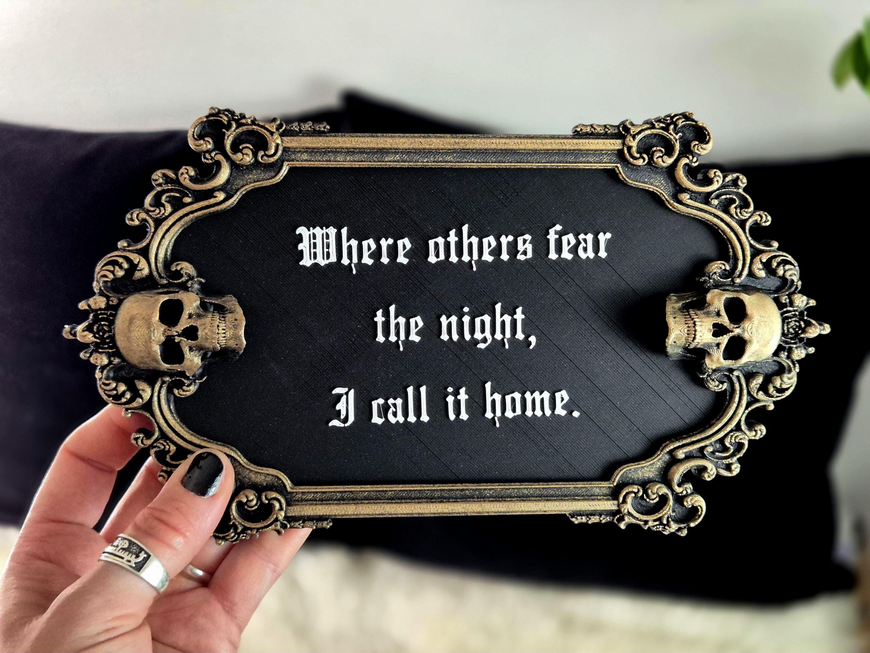 Gothic Wall Art Vampire Plaque | Victorian Gothic Home Decor | 3D ...