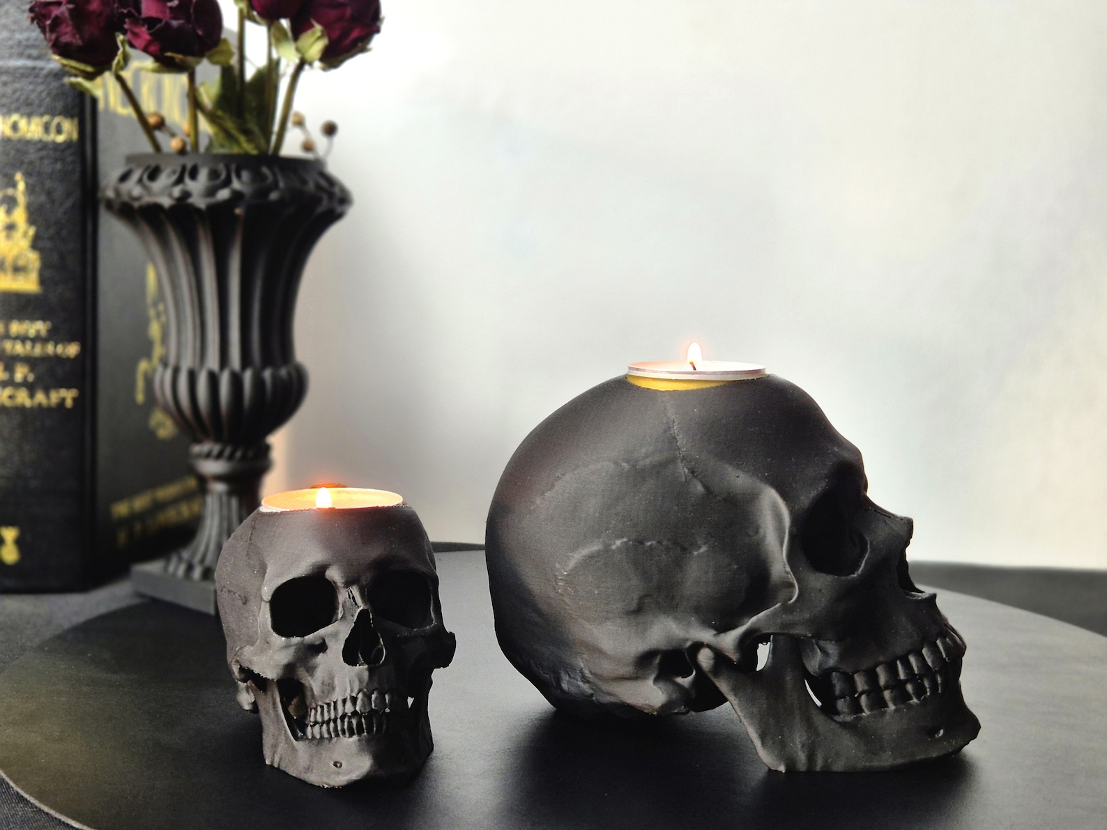 Image of Halloween Skull Candle Holder