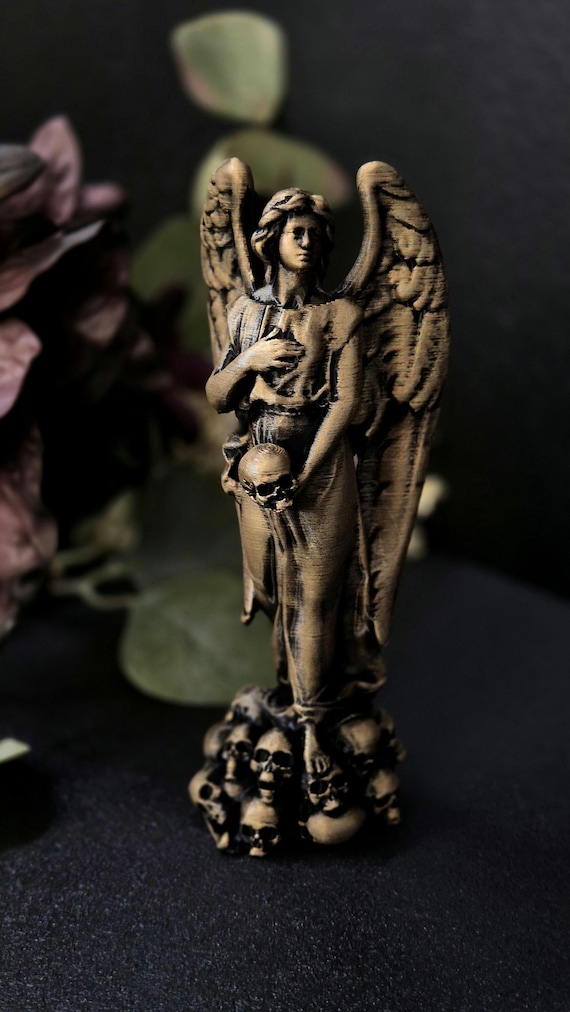 Angel of Death Statue, Gothic Home Decor, Dark Art Figurine, 3D Printed Sculpture