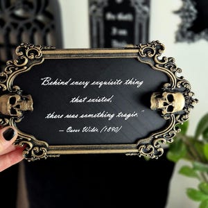 Gothic Victorian Quote Sign, Macabre Wall Art, Gothic Wall Decor, Baroque Wall Art, Goth Wall Gallery, Goth Gift, 3D-PRINTED