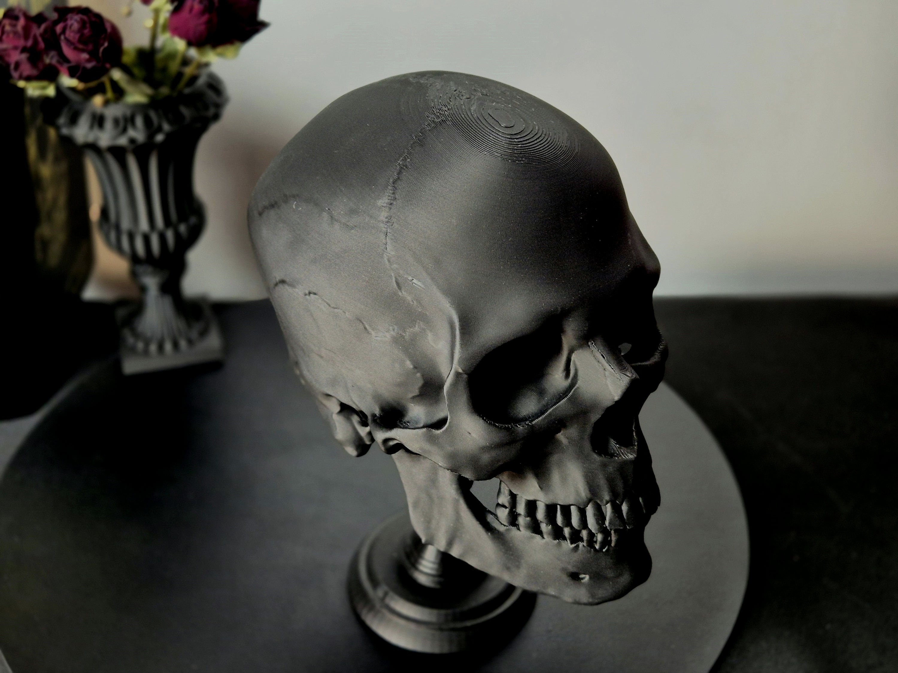 Realistic Human Skull, Skull Replica with Detachable Plinth, 3D-PRINTED