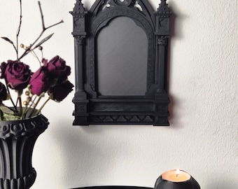 Gothic Victorian Photo Frame – Medieval Baroque 3D-Printed Wall & Standing Frame, Dark Home Decor, Gothic Gift