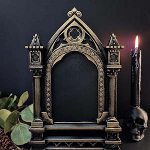 Gothic Victorian Photo Frame – Medieval Baroque 3D-Printed Wall & Standing Frame, Dark Home Decor, Gothic Gift