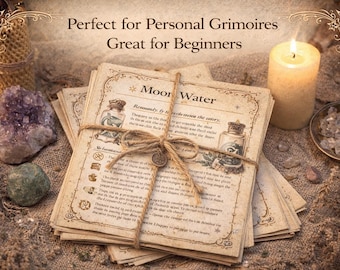 Spell Jar Recipes | Book of Shadows Printable Pages (Digital Download)