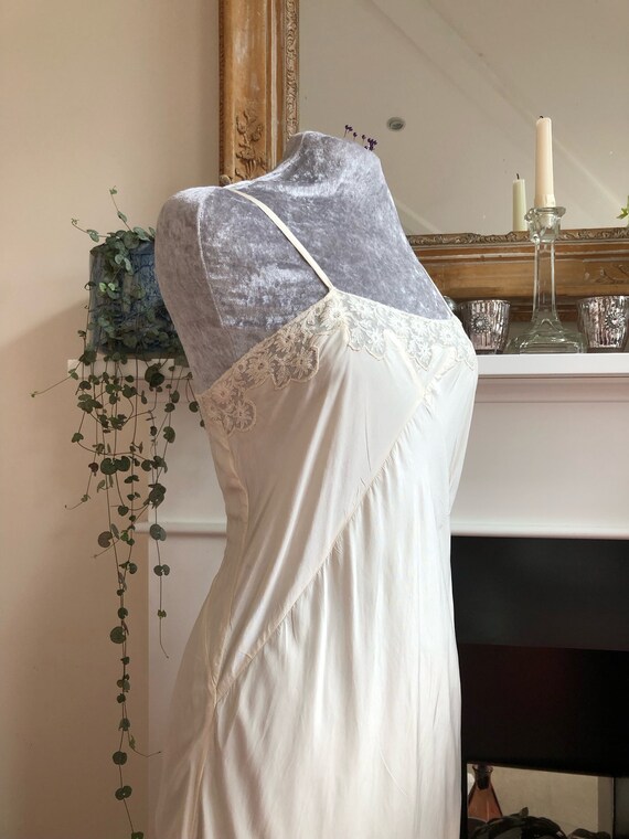 1930s satin slip full length vintage satin slip with … Gem