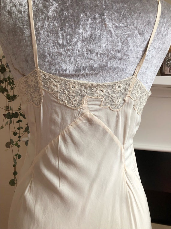 1930s satin slip full length vintage satin slip with … Gem