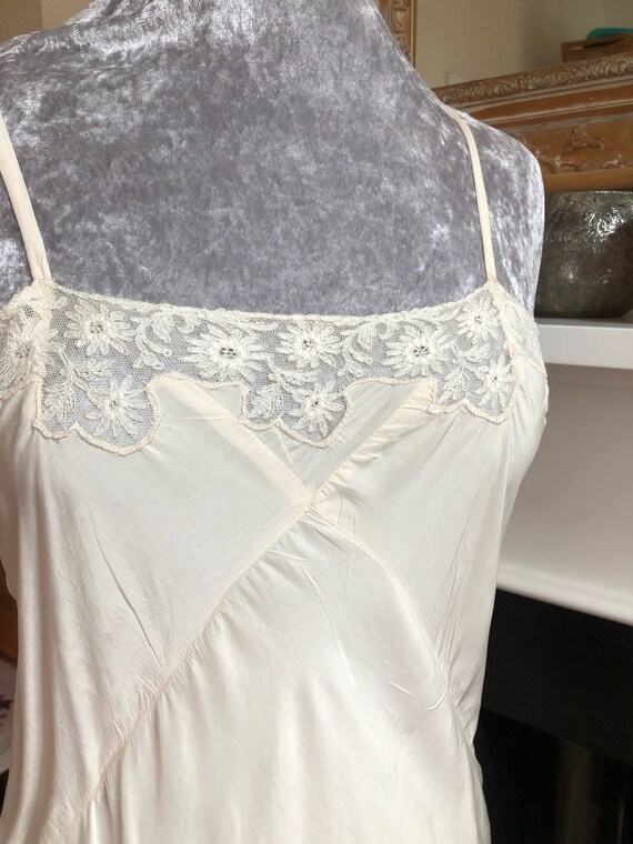 1930s satin slip full length vintage satin slip with … Gem