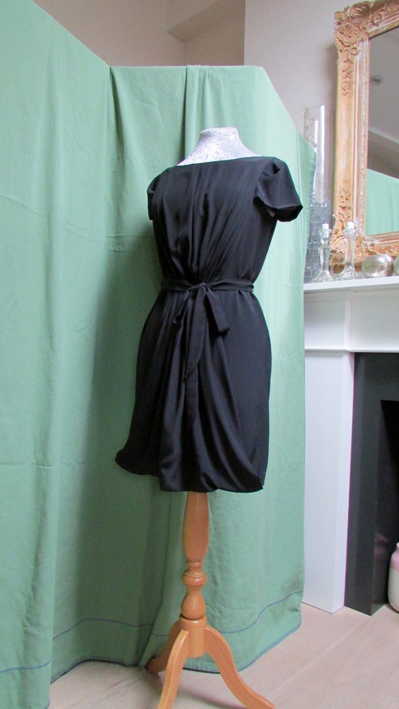 Silk black dress by Maje designer dress. Gorgeous 