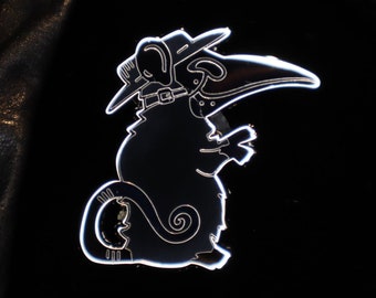 Pin de rato da praga (pin de esmalte duro)