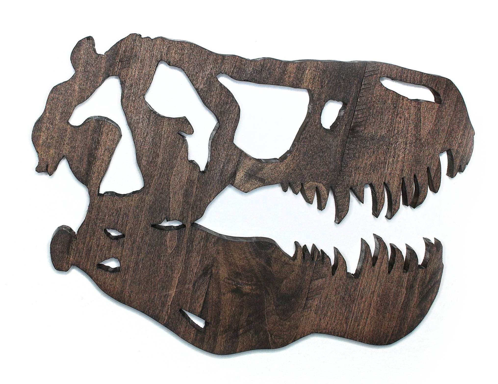 Stained Reclaimed Wood Dinosaur Skull TRex Etsy Italia