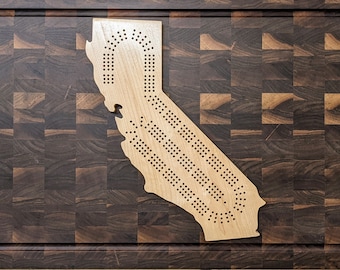 California State CA Cribbage Board, Includes Pegs!