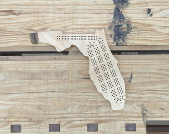 Florida State FL Cribbage Board, Includes Pegs!