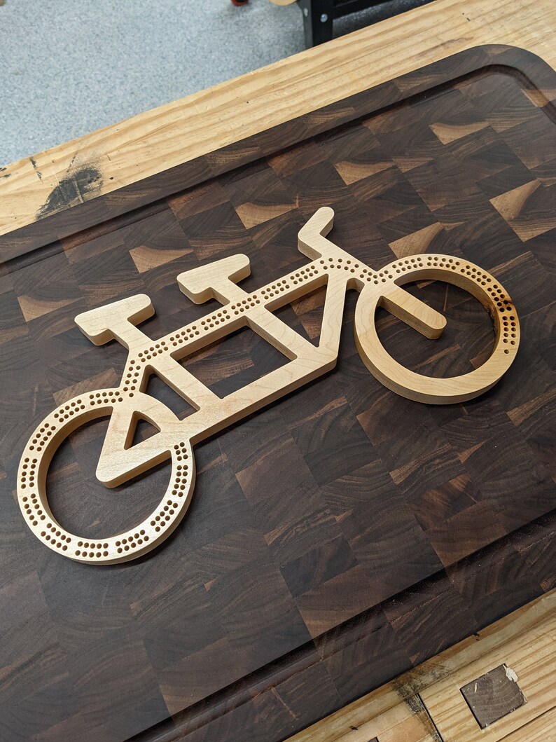 Customizable Tandem Bike Cribbage Cycling Bicycle Pegs Included image 3