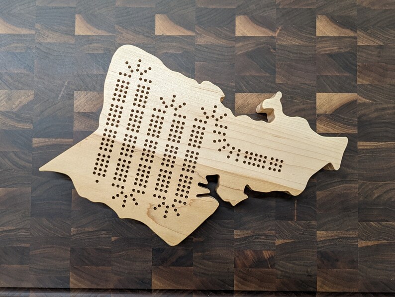 Oahu Island Hawaii HI Travel Cribbage Board, Storage Inside, Includes Cards and Pegs image 4