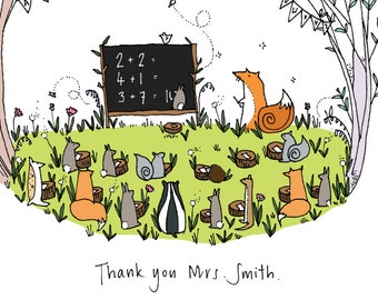 Personalised Teacher Card - Teacher Thank You - Teacher Thank You Gift