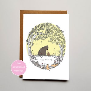 Mother's Day Card - Bear Card - Woodland Card - Love Card - Family Card
