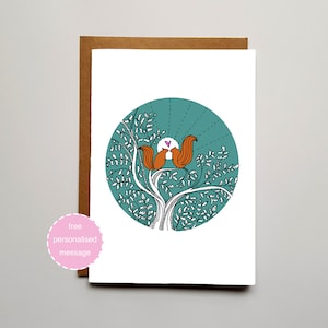 Squirrels Love Card - Valentines Card - Anniversary Card - Squirrel Card - Birthday Card - Thank You Card