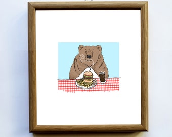 Bear Food Art Print