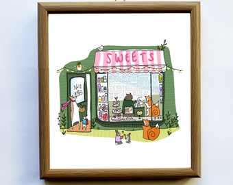 Woodland Sweet Shop - Sweets Art