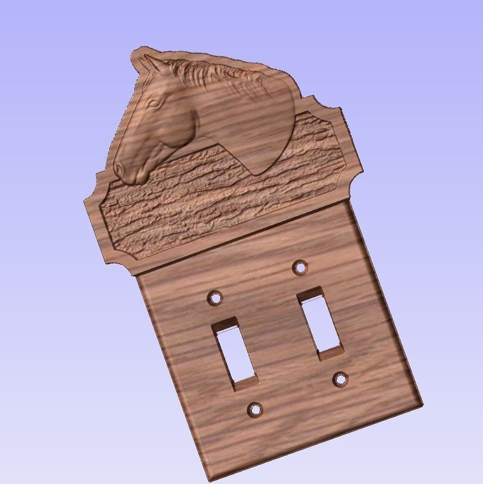 Horse Stable Double Light Switch Cover Etsy
