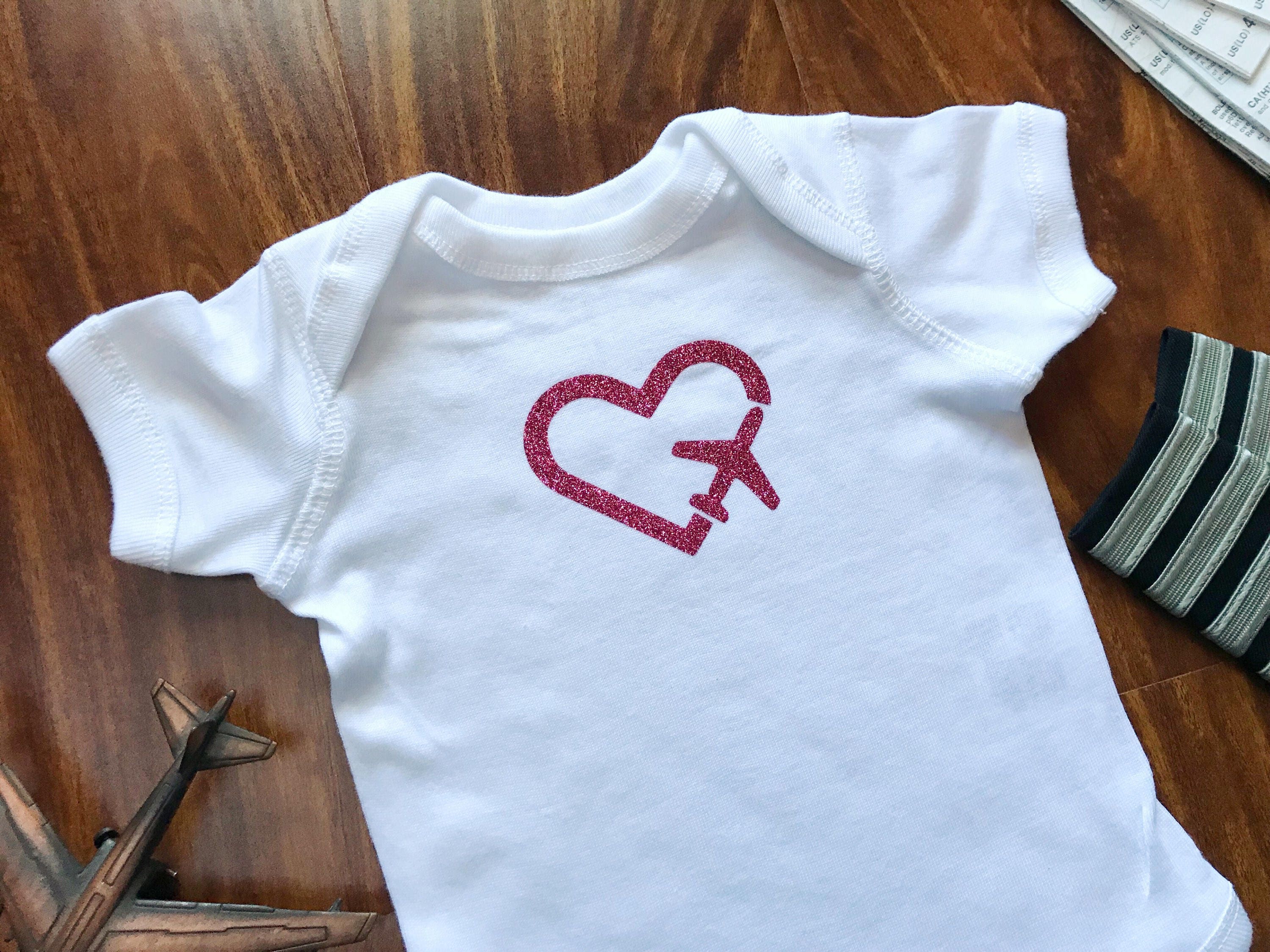 Girl's airplane shirt GIRL newborn infant baby bodysuit & Etsy