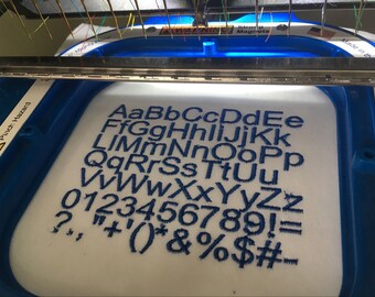 Arial Font - Machine Embroidery Font - 4 Sizes, Lettering, Alphabet, Font Set, embroidery arial front