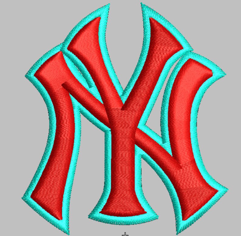 NY yankees logo 3D Embroidery Design Machine Embroidery Design Etsy