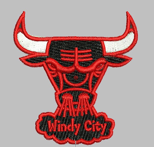 Bull head NBA Embroidery Design Chicago bulls team logo NBL Etsy