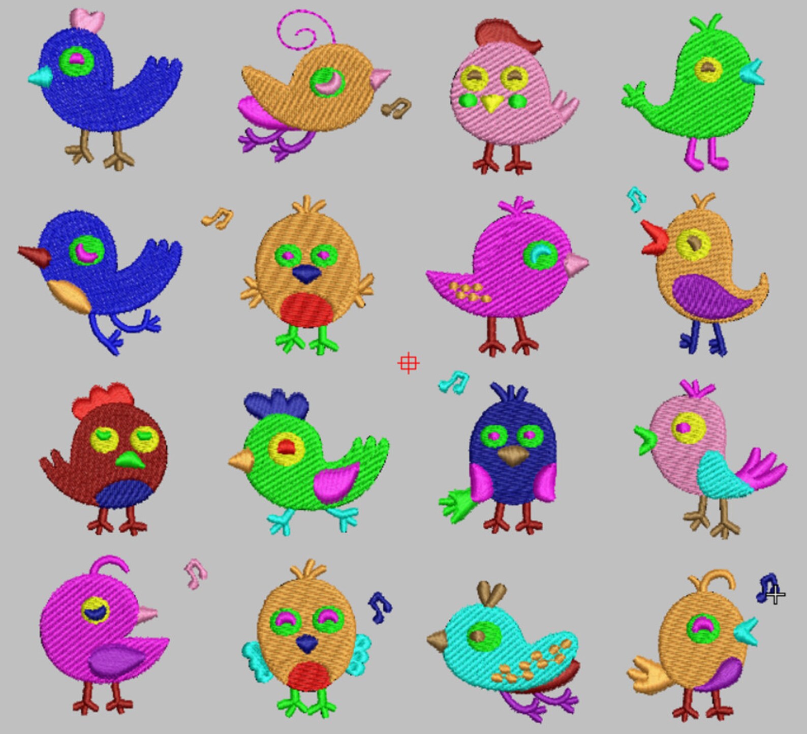 Embroidery birds cute 16 birds  etsy Embroidery birds cute 16 birds  etsy