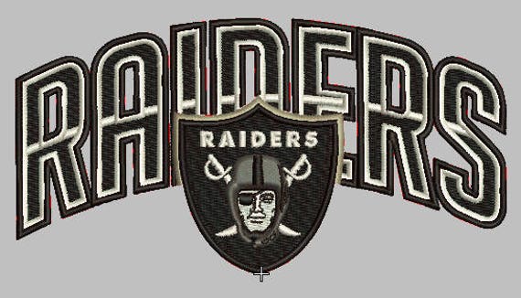 Oakland Raiders 2 Size Embroidery Designs College Football Etsy