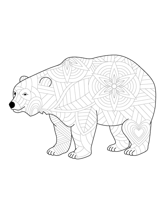 printable coloring pages polar bear