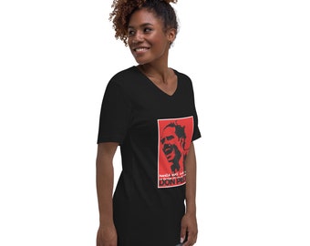 Don Pedro – Red & Black - Unisex Short Sleeve V-Neck T-Shirt