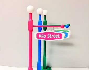 Street Sign Lamp Post 22" Tall Different Colors Can Be Personalized Centerpiece Party Props