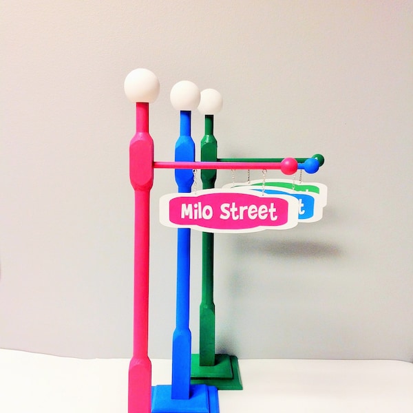 Street Sign Lamp Post 22" Tall Different Colors Can Be Personalized Centerpiece Party Props