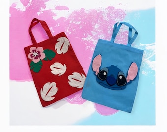 Lilo & Stitch Inspired Party Bags 9X7" Treat/Gift/Candy/Party/Goody/Candies Bags - Set of 10 Reusable Party Bags