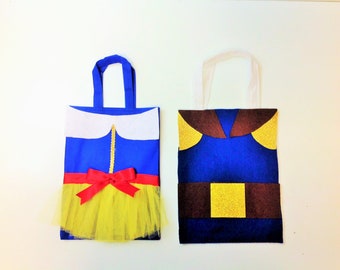 10 Pcs Snow White and Prince Charming Party Bag Treat Bags Goodie Bags Snow White Bags Blancanieves