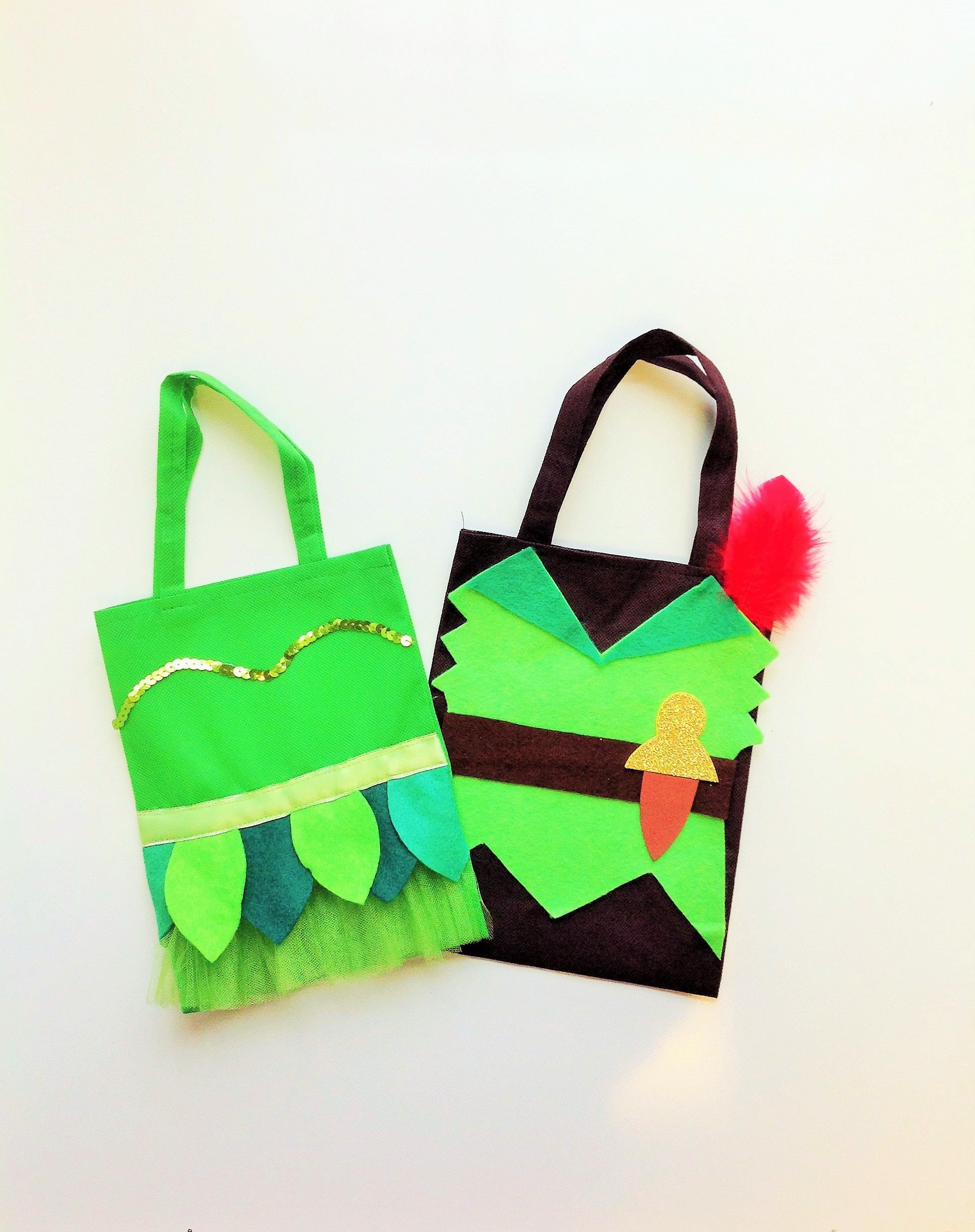 10 Pcs Peter Pan and Tinkerbell Party Bag Treat Bags Goodie  display picture 1