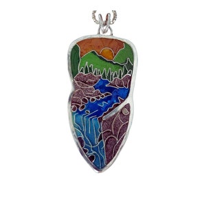 Cloisonné Waterfall Necklace