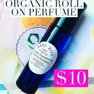 Bare Pits ORGANIC Glas Kobalt Roll On Perfume 10ml