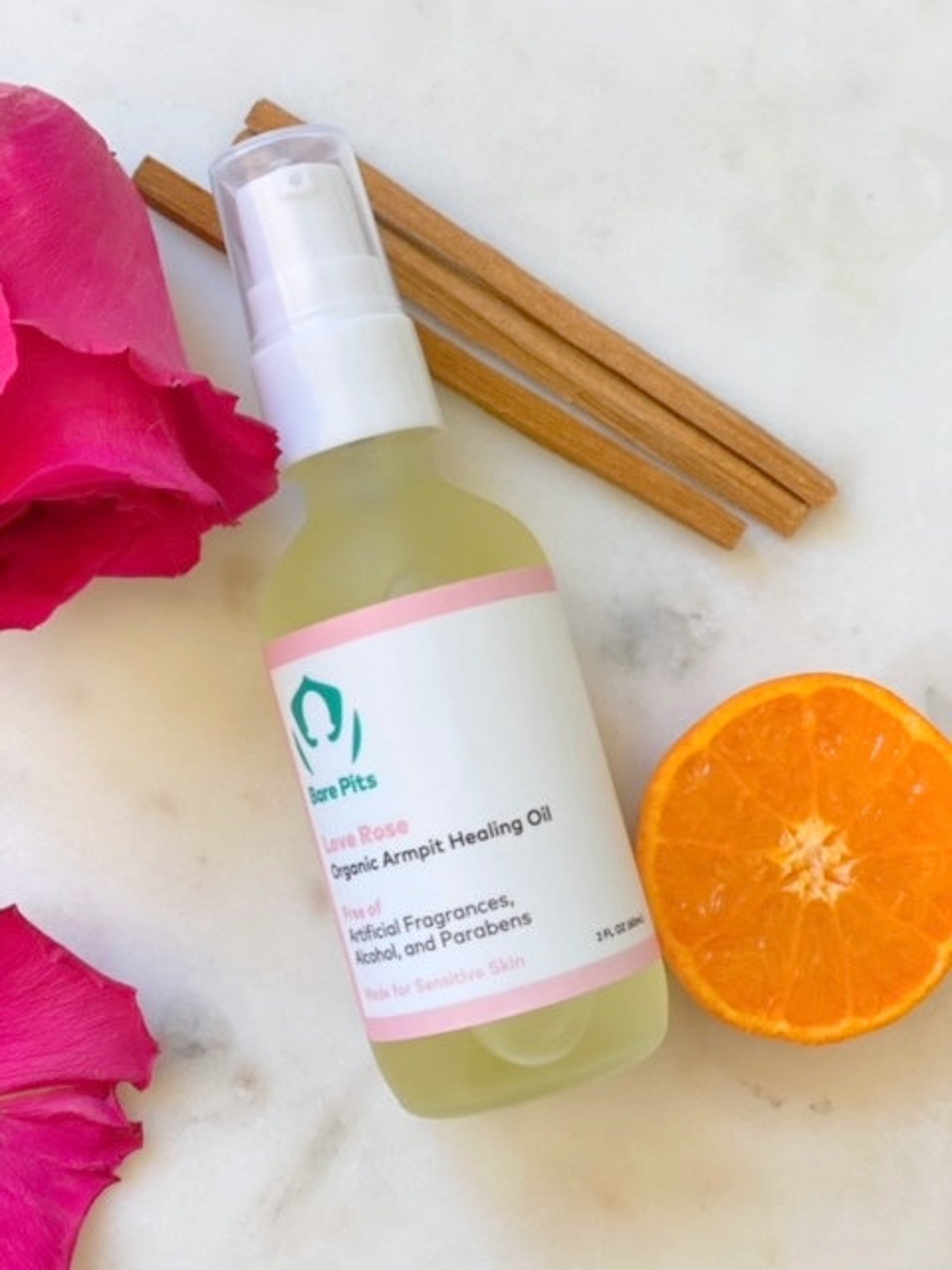 Bare Pits Organic Cruelty Free Armpit Healing Oil 2oz Etsy