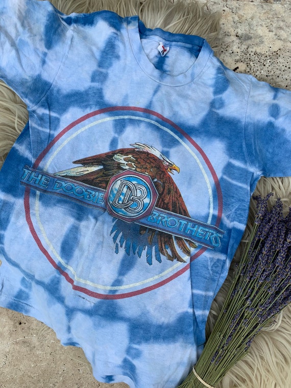 Vintage 1970s Doobie Brothers tie dye tour tshirt