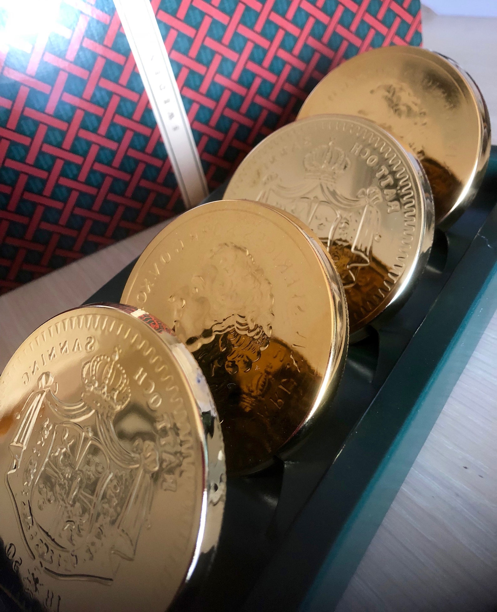 Scandia Gold Drink coasters 24k goldplated / 24k gold plated Etsy