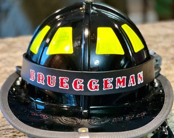 Firefighter Helmet Name Band