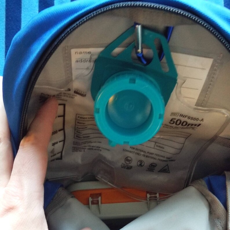 Mountaintop Kids Backpack Altered for Feeding Tube G Tube J Etsy