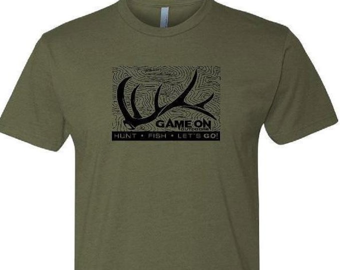 Let's GO! Elk shed topo T-shirt